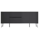 M&ouml;belix Sideboard Posseik Industrial Graphitfarben/Eiche B: 177 cm