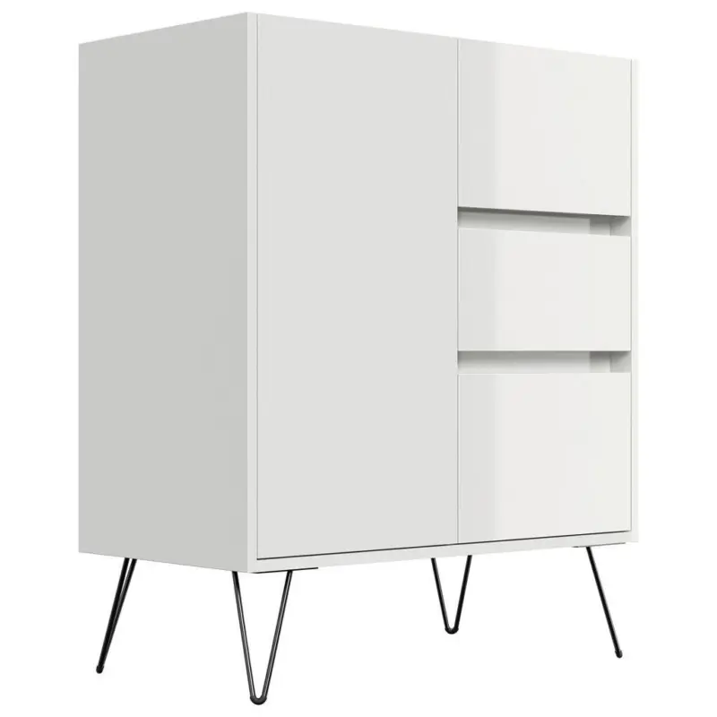 Sideboard Posseik Industrial Wei&szlig; B: 76 cm