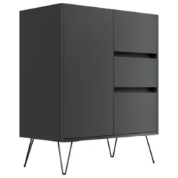 Sideboard Posseik Industrial Graphitfarben B: 76 cm