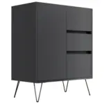 M&ouml;belix Sideboard Posseik Industrial Graphitfarben/Eichef. B: 76 cm