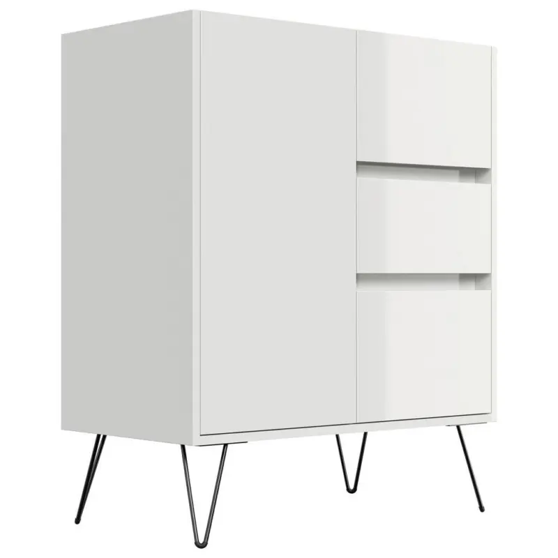 Sideboard Posseik Industrial Eichefarben/Wei&szlig; B: 76 cm