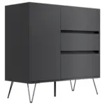 M&ouml;belix Sideboard Posseik Industrial Graphitfarben B: 99 cm