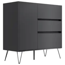 Sideboard Posseik Industrial Graphitfarben B: 99 cm