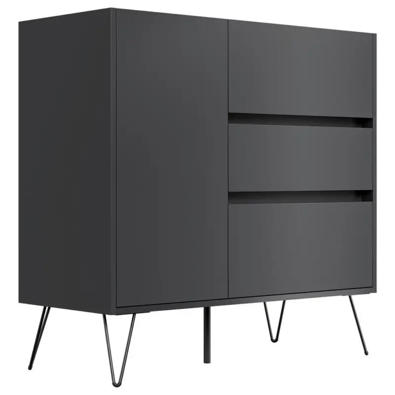 Sideboard Posseik Industrial Graphitfarben B: 99 cm