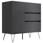 M&ouml;belix Sideboard Posseik Industrial Graphitfarben/Eichef. B: 99 cm