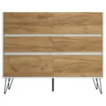 M&ouml;belix Sideboard Posseik Industrial Wei&szlig;/Eichefarben B: 120 cm