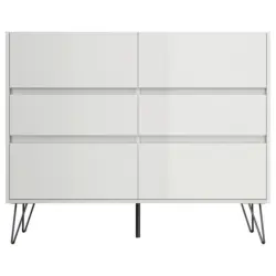 Sideboard Posseik Industrial Wei&szlig;/Eichefarben B: 120 cm