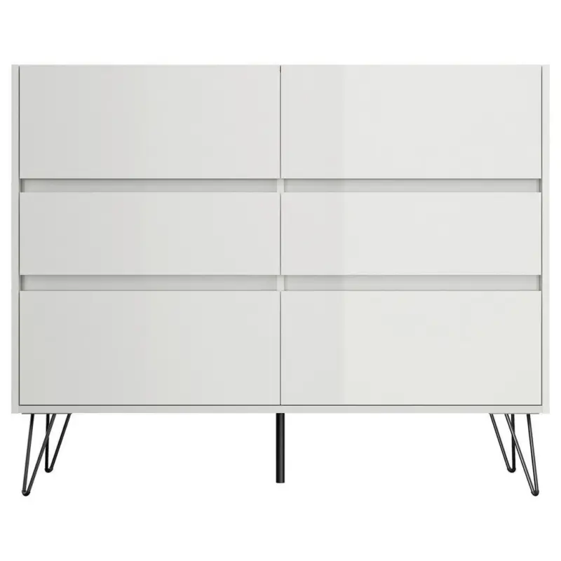 Sideboard Posseik Industrial Wei&szlig;/Eichefarben B: 120 cm