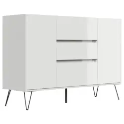 Sideboard Posseik Industrial Wei&szlig; B: 140 cm