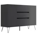 M&ouml;belix Sideboard Posseik Industrial Graphitfarben B: 140 cm
