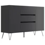 M&ouml;belix Sideboard Posseik Industrial Eichefarben/Graphitfarben B:140 cm