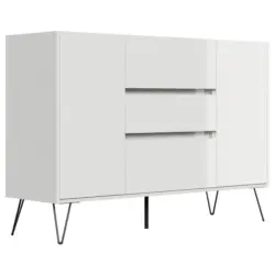 Sideboard Posseik Industrial Eichefarben/Wei&szlig; B: 140 cm