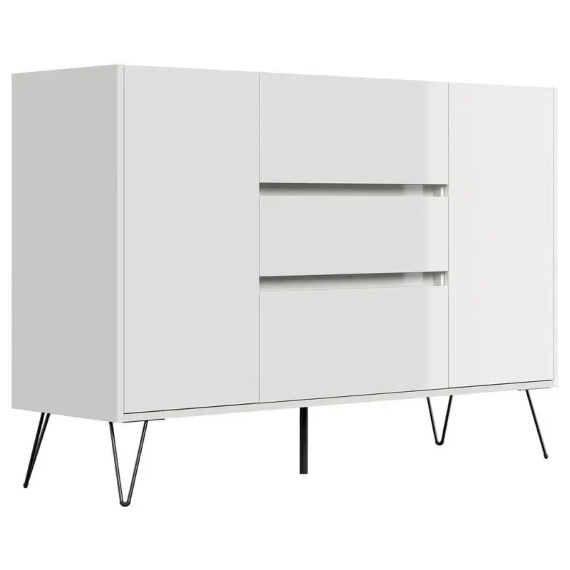 Sideboard Posseik Industrial Eichefarben/Wei&szlig; B: 140 cm
