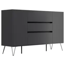 Sideboard Posseik Industrial Graphitfarben B: 155 cm