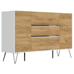 Sideboard Posseik Industrial Eichefarben/Wei&szlig; B: 155 cm