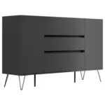 M&ouml;belix Sideboard Posseik Industrial Eichefarben/Graphitfarben B:155 cm