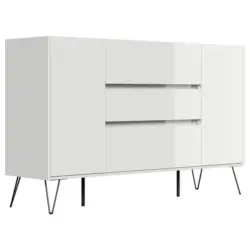 Sideboard Posseik Industrial Eichefarben/Wei&szlig; B: 155 cm