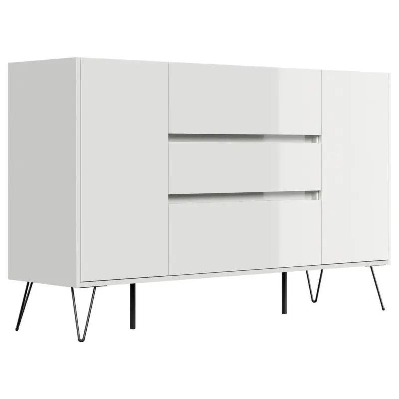 Sideboard Posseik Industrial Eichefarben/Wei&szlig; B: 155 cm