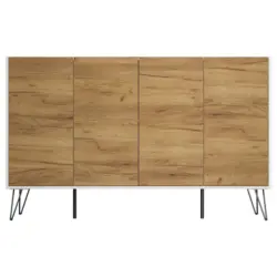 Sideboard Posseik Industrial Eichefarben/Wei&szlig; B: 155 cm