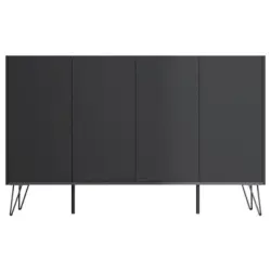Sideboard Posseik Industrial Graphitfarben/Eichef. 155 cm