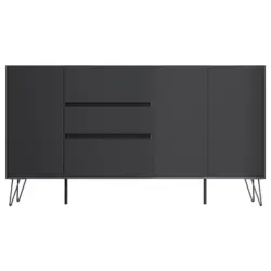 Sideboard Posseik Industrial Graphitfarben B: 177cm