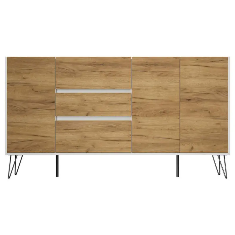 Sideboard Posseik Industrial Eichefarben/Wei&szlig; B: 177cm