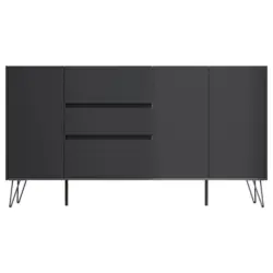 Sideboard Posseik Industrial Eichefarben/Graphitfarben B: 177cm