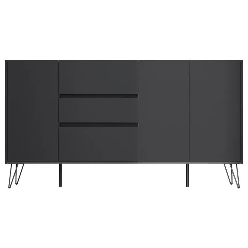 Sideboard Posseik Industrial Eichefarben/Graphitfarben B: 177cm