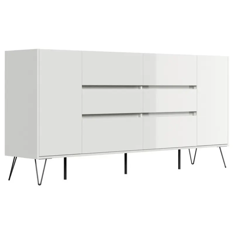 Sideboard Posseik Industrial Wei&szlig; B: 199 cm