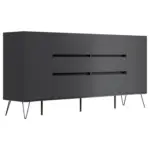 M&ouml;belix Sideboard Posseik Industrial Graphitfarben B: 199 cm