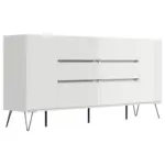 M&ouml;belix Sideboard Posseik Industrial Wei&szlig;/Eichefarben B: 199 cm