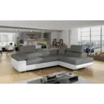 M&ouml;belix ECKSOFA Anton Grau, Wei&szlig; S: 272x203 cm