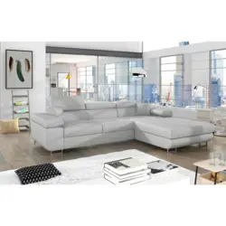 Ecksofa Armando Hellgrau S: 289x203 cm