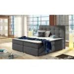 M&ouml;belix BOXSPRINGBETT Inez Hellgrau LF: 180x200 cm