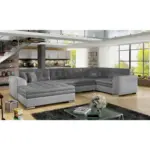 M&ouml;belix Wohnlandschaft Damario Grau, Hellgrau U:189x338x189cm