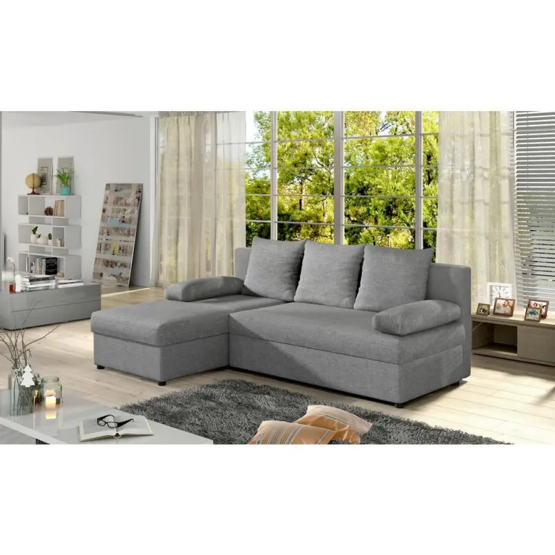 ECKSOFA Gino Grau S: 201x143 cm
