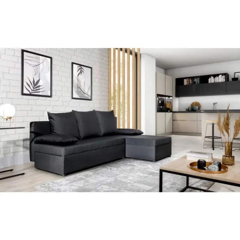 ECKSOFA Gino Anthrazit S: 201x143 cm