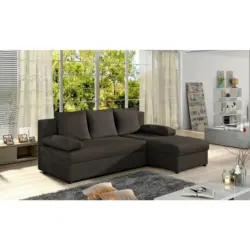 ECKSOFA Gino Dunkelbraun S: 201x143 cm