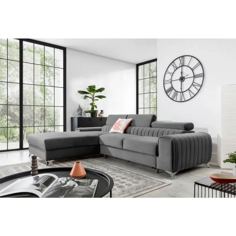 ECKSOFA Grayson Grau S: 205x278 cm