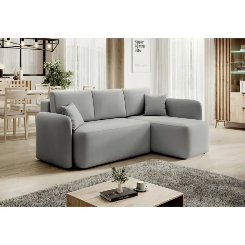 ECKSOFA Hadson Hellgrau S: 206x150 cm