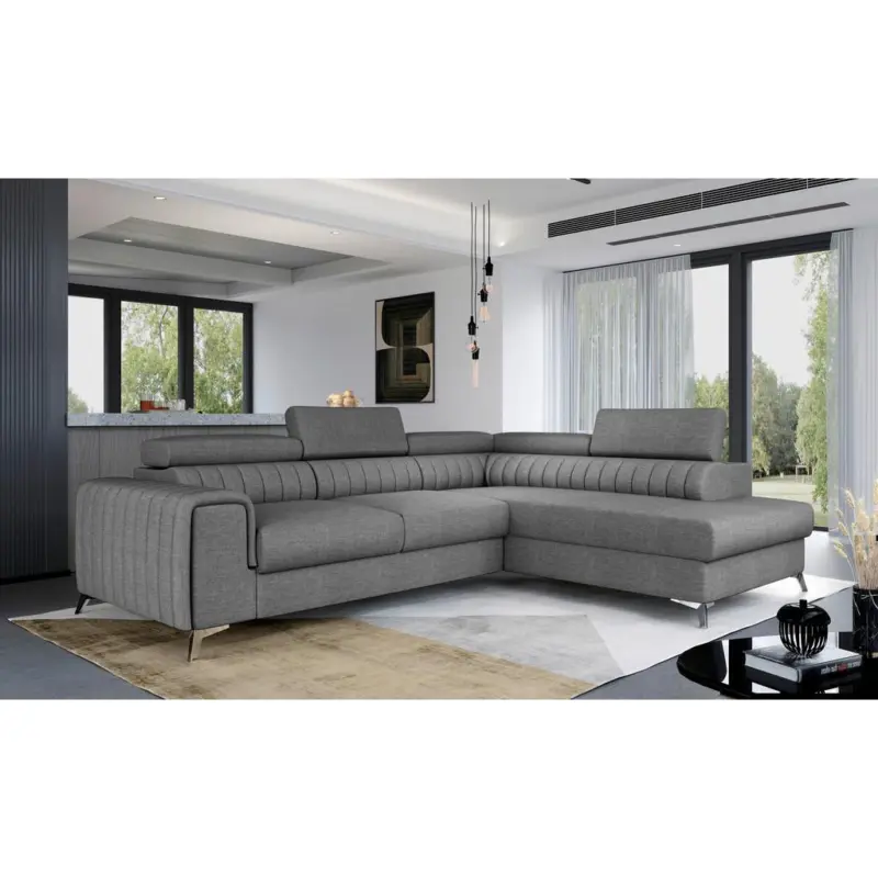 ECKSOFA Laurence Grau S: 278x205 cm