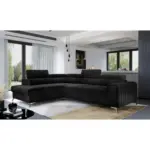 M&ouml;belix ECKSOFA Laurence Schwarz S: 205x278 cm