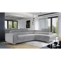 ECKSOFA Lauernce Hellgrau S: 278x205cm