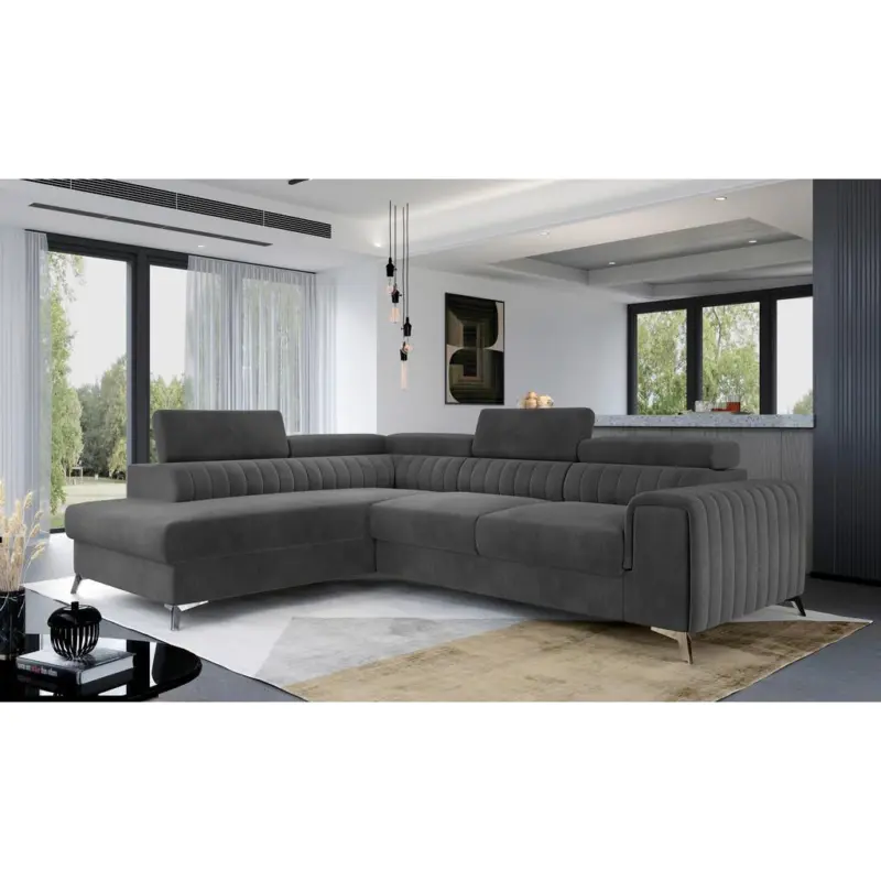ECKSOFA Laurence Anthrazit S:205x278cm