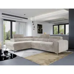 ECKSOFA Laurence Beige S: 205x278 cm