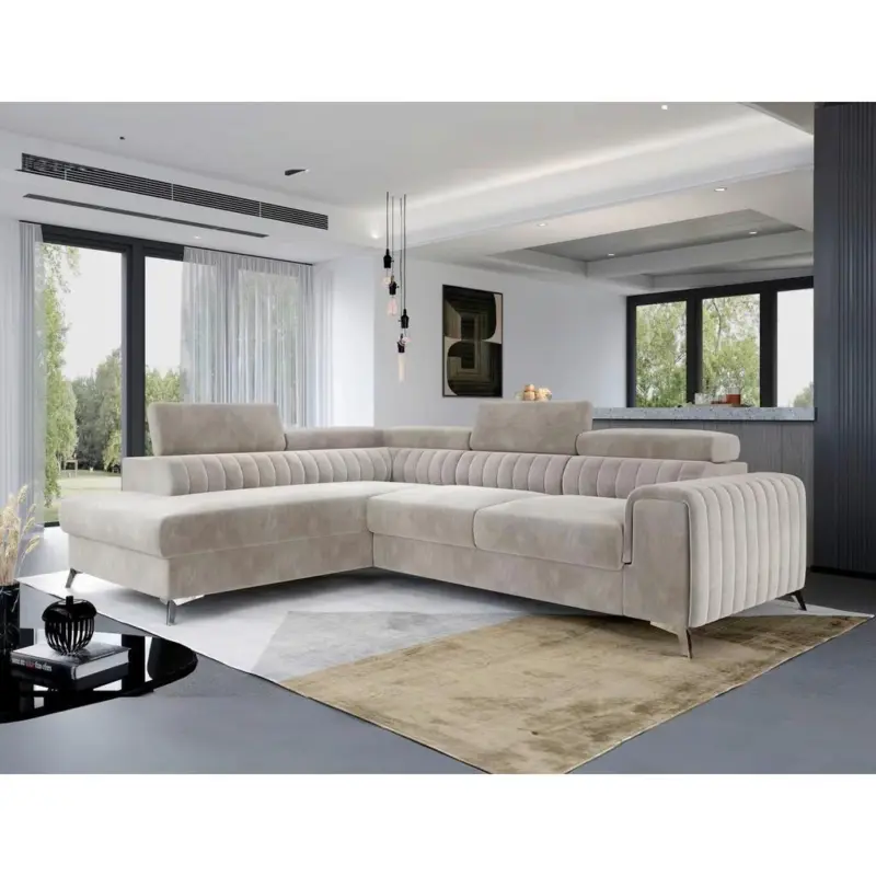 ECKSOFA Laurence Beige S: 205x278 cm