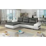 M&ouml;belix Ecksofa Ottavio Grau/Wei&szlig; S: 180x275cm