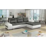 M&ouml;belix Ecksofa Ottavio Grau/Wei&szlig; S: 278x180cm