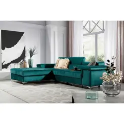 Ecksofa Ricardo Gr&uuml;n S: 205x281 cm