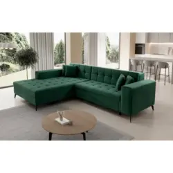 Ecksofa Solange Gr&uuml;n S: 196x292 cm